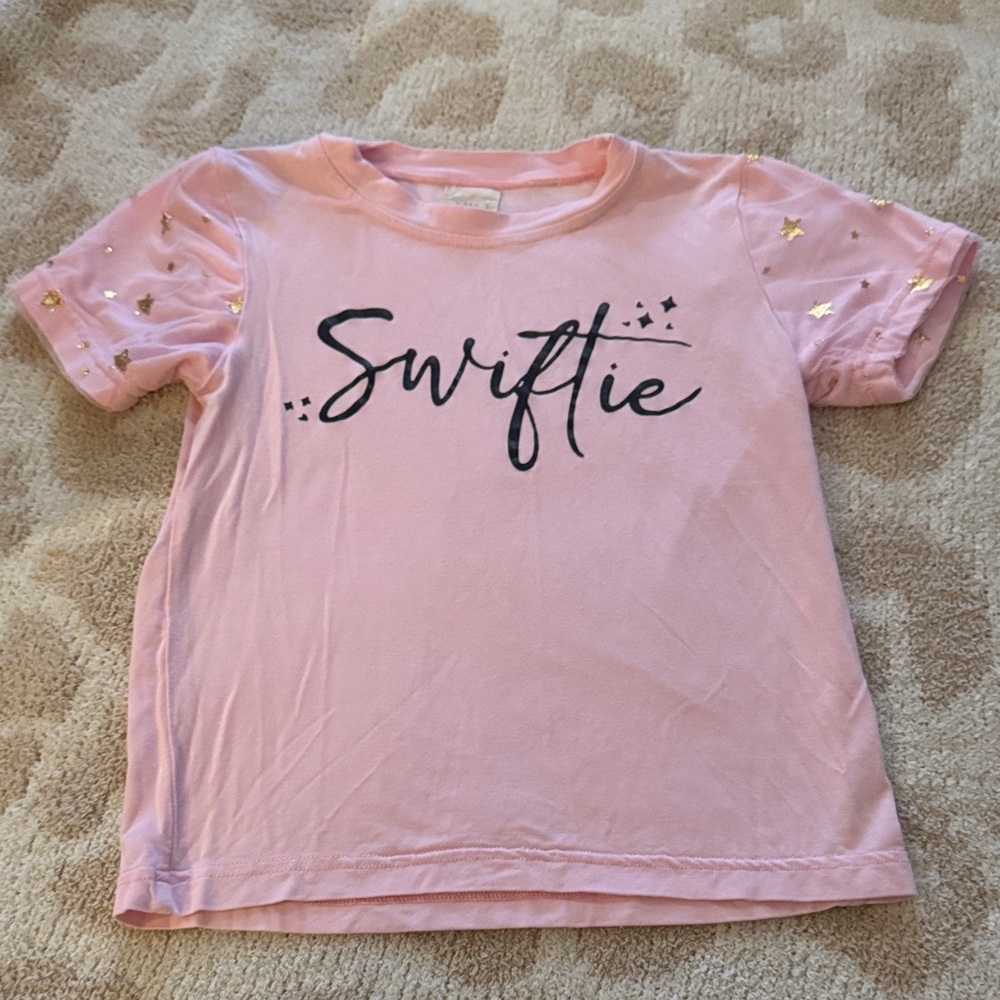 Charming Pink Kids T-Shirt with Swiftie Design